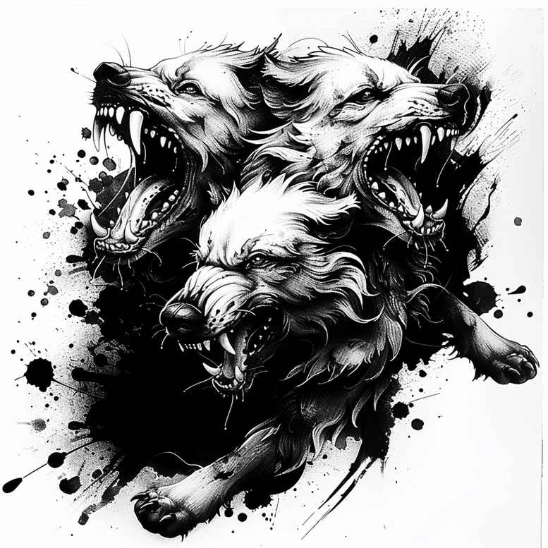 monsters-greece tattoo design ideas Realism real shadows dark for hip