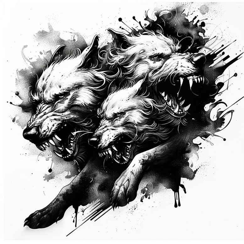 monsters-greece tattoo design ideas Surrealism melting forms foggy for elbow