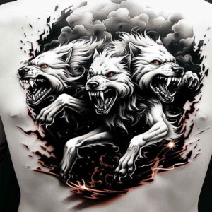 monsters-greece tattoo design ideas clean lines haunted for ribs