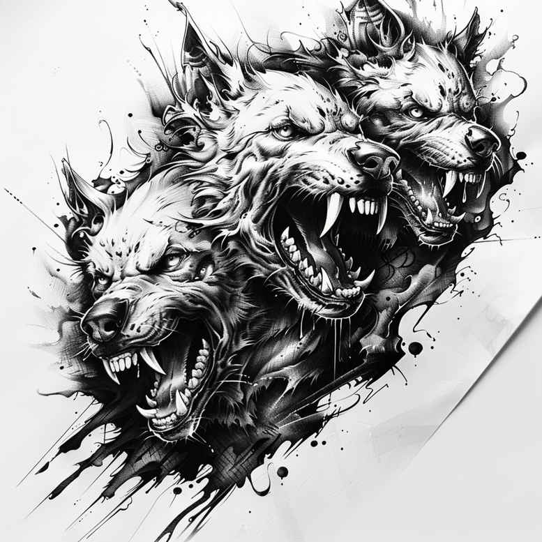 monsters-greece tattoo design ideas vivid hallucination horror strength and power