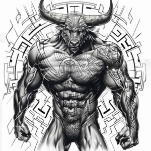 monsters-greece tattoo design ideas vivid detail lurking embodying determination
