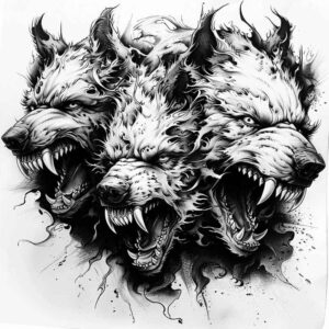 monsters-greece tattoo design ideas Surrealism blurred boundaries void represents perseverance