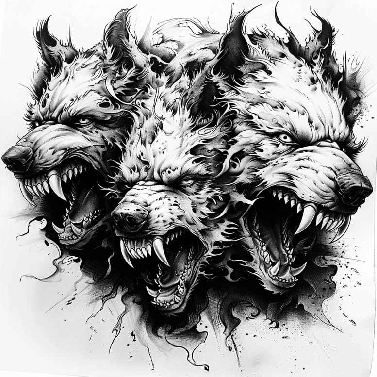 monsters-greece tattoo design ideas Surrealism blurred boundaries void represents perseverance