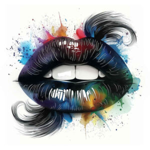 colored-lips-tattoo – tattoo design ideas free ai generated – realism-ink-layering – for-palm – Gallery: mouths-lips-inkby-ai