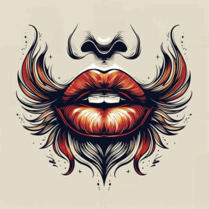 emotional-lips-tattoo – tattoo design ideas free ai generated – realism-emotional-realism – for-upper-arm – Gallery: mouths-lips-inkby-ai