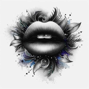 emotional-lips-tattoo – tattoo design ideas free ai generated – surrealism-vibrant-contrasts – for-lower-arm – Gallery: mouths-lips-inkby-ai