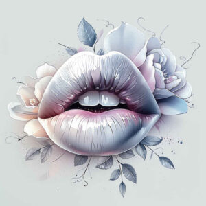 expressive-lips-tattoo – tattoo design ideas free ai generated – neotraditional-clean-fill – for-lower-arm – Gallery: mouths-lips-inkby-ai