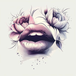 feminine-lips-tattoo – tattoo design ideas free ai generated – surrealism-fantasy-inspired – for-ankle – Gallery: mouths-lips-inkby-ai