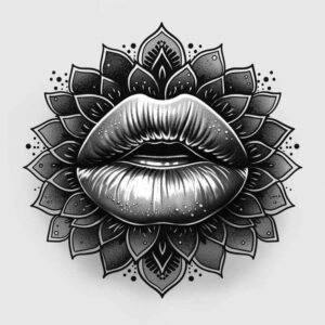 for-women – tattoo design ideas free ai generated – realism-form-fidelity – for-ribs – Gallery: mouths-lips-inkby-ai