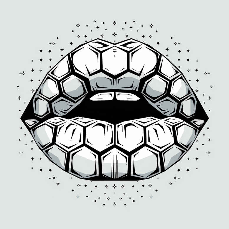 lips-abstract-tattoo – tattoo design ideas free ai generated – neotraditional-intricate-shading – for-biceps – Gallery: mouths-lips-inkby-ai