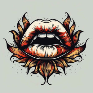 lips-artistic-tattoo – tattoo design ideas free ai generated – realism-life-like – for-nape – Gallery: mouths-lips-inkby-ai