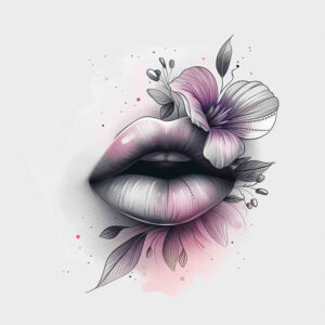 lips-bold-tattoo – tattoo design ideas free ai generated – neotraditional-layered-color – for-scapula – Gallery: mouths-lips-inkby-ai