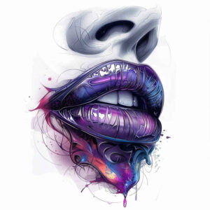 lips-bold-tattoo – tattoo design ideas free ai generated – neotraditional-modern-classic – for-collarbone – Gallery: mouths-lips-inkby-ai