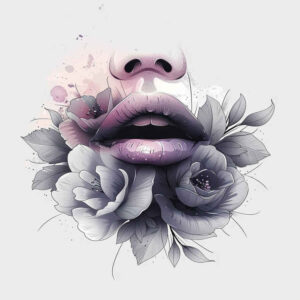 lips-bold-tattoo – tattoo design ideas free ai generated – realism-clean-lines – for-back-shoulder – Gallery: mouths-lips-inkby-ai