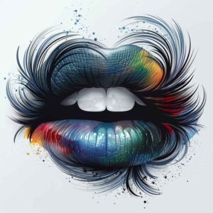 lips-decorative-tattoo – tattoo design ideas free ai generated – realism-true-rendering – for-back-of-neck – Gallery: mouths-lips-inkby-ai