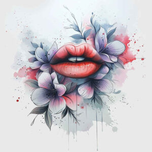lips-delicate-tattoo-for-men – tattoo design ideas free ai generated – surrealism-floating-elements – for-full-back – Gallery: mouths-lips-inkby-ai