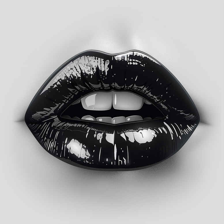 lips-minimalistic-tattoo – tattoo design ideas free ai generated – surrealism-beyond-reality – for-upper-chest – Gallery: mouths-lips-inkby-ai