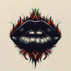 lips-passion-tattoo – tattoo design ideas free ai generated – neotraditional-enhanced-shading – for-heel – Gallery: mouths-lips-inkby-ai