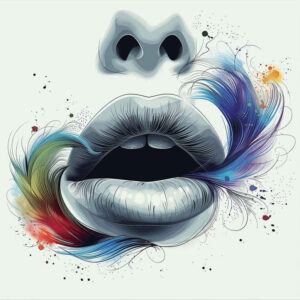 lips-passion-tattoo – tattoo design ideas free ai generated – surrealism-disorienting – for-outer-arm – Gallery: mouths-lips-inkby-ai