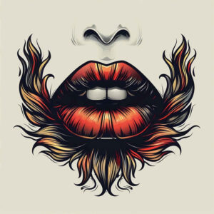 lips-symbolic-tattoo – tattoo design ideas free ai generated – realism-balanced-light – for-neck – Gallery: mouths-lips-inkby-ai
