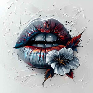 lips-symbolic-tattoo – tattoo design ideas free ai generated – surrealism-visual-paradox – for-palm – Gallery: mouths-lips-inkby-ai