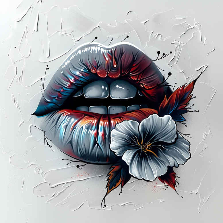 lips-symbolic-tattoo – tattoo design ideas free ai generated – surrealism-visual-paradox – for-palm – Gallery: mouths-lips-inkby-ai