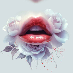 lips-tattoo-design – tattoo design ideas free ai generated – surrealism-blurred-edges – for-wrist-side – Gallery: mouths-lips-inkby-ai