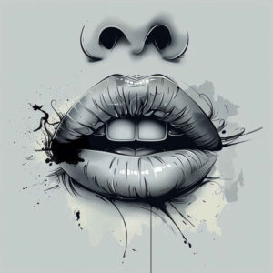 lips-tattoo – tattoo design ideas free ai generated – realism-realistic-lighting – for-triceps – Gallery: mouths-lips-inkby-ai