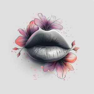 lips-tattoo – tattoo design ideas free ai generated – surrealism-impossible-forms – for-ankle – Gallery: mouths-lips-inkby-ai