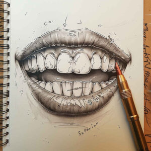 lips-with-contour – tattoo design ideas free ai generated – neotraditional-enhanced-color – for-shin – Gallery: mouths-lips-inkby-ai