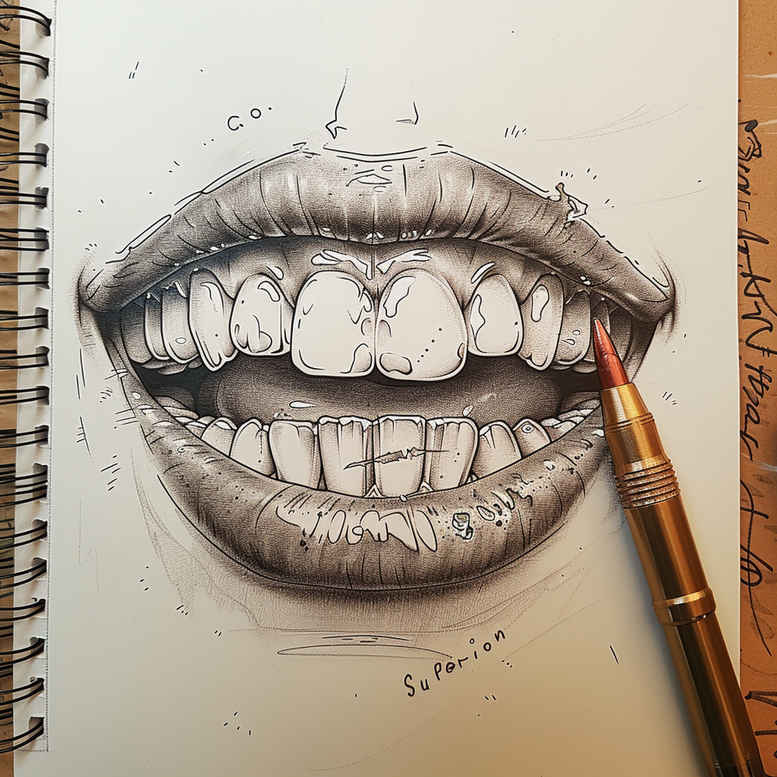 lips-with-contour – tattoo design ideas free ai generated – neotraditional-enhanced-color – for-shin – Gallery: mouths-lips-inkby-ai