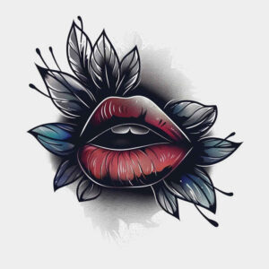 lips-with-dots-tattoo – tattoo design ideas free ai generated – realism-photo-like-tattoo – for-stomach – Gallery: mouths-lips-inkby-ai