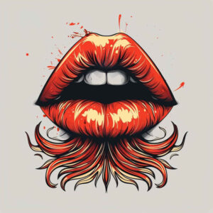lips-with-fine-lines-tattoo – tattoo design ideas free ai generated – neotraditional-vivid-gradients – for-lower-thigh – Gallery: mouths-lips-inkby-ai