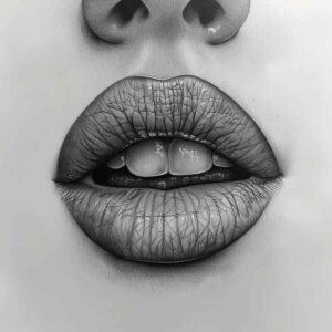 lips-with-fine-lines-tattoo – tattoo design ideas free ai generated – realism-mirrored-effect – for-upper-shoulder – Gallery: mouths-lips-inkby-ai