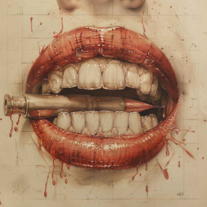 lips-with-shine – tattoo design ideas free ai generated – neotraditional-decorative-detail – for-knee – Gallery: mouths-lips-inkby-ai