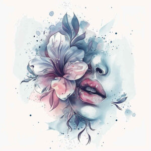 lips-with-soft-shading-tattoo – tattoo design ideas free ai generated – neotraditional-contrasting-colors – for-chest – Gallery: mouths-lips-inkby-ai