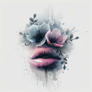 realistic-lips – tattoo design ideas free ai generated – neotraditional-artistic-flair – for-temple – Gallery: mouths-lips-inkby-ai