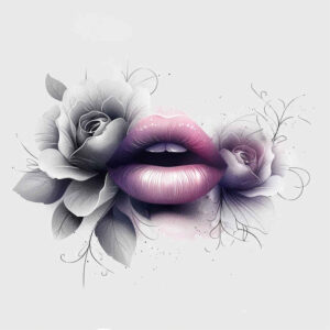 realistic-lips – tattoo design ideas free ai generated – neotraditional-contoured-forms – for-inner-arm – Gallery: mouths-lips-inkby-ai