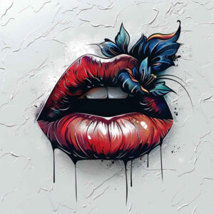 shaded-lips-tattoo – tattoo design ideas free ai generated – realism-surface-complexity – for-lower-arm – Gallery: mouths-lips-inkby-ai