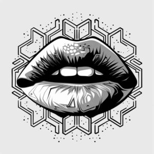 mouths-lips tattoo design ideas nonintrusive artistic shading symbolising courage