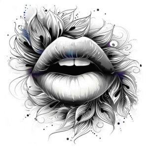 mouths-lips tattoo design ideas pure motif bokeh for calf