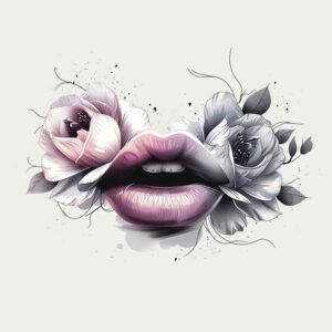 mouths-lips tattoo design ideas simple form bold highlights for toe