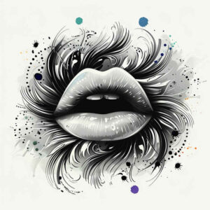 mouths-lips tattoo design ideas pure motif clean lines meaning strength