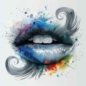 mouths-lips tattoo design ideas negative space color depth meaning perseverance
