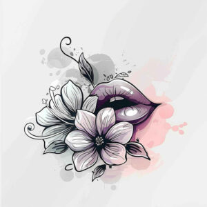 mouths-lips tattoo design ideas uncluttered crisp symbol of strength