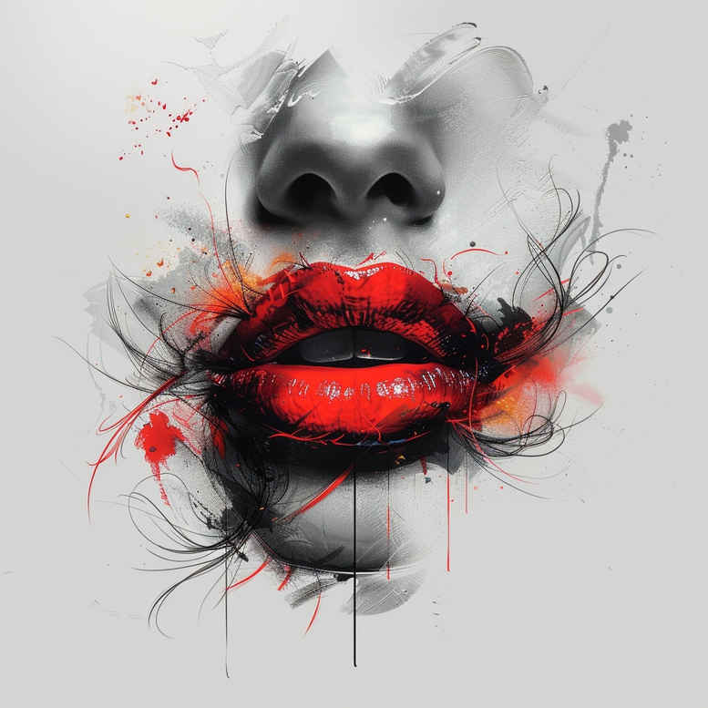 mouths-lips tattoo design ideas tiny motif decorative elements for upper arm