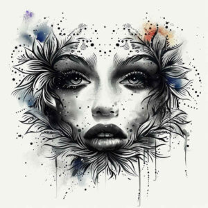 mouths-lips tattoo design ideas short stroke deep-shading for lower leg