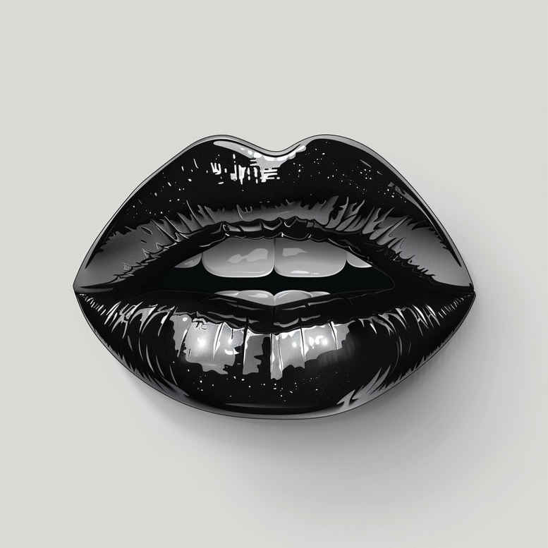 mouths-lips tattoo design ideas pinprick dynamic linework symbol of resilience