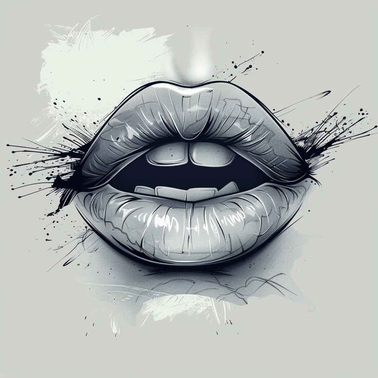 mouths-lips tattoo design ideas soft touch enhanced color for outer arm