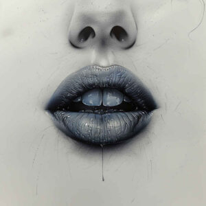 mouths-lips tattoo design ideas monochrome esoteric symbolism embodying courage